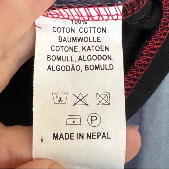 Colorful Patchwork Hoodie Boho Wearable Art Langenlook Artist Cotton Bright NWT - Picture 6 of 6